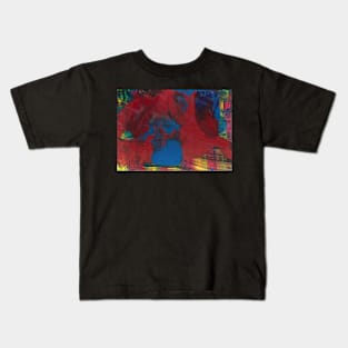 Abstract Art Acrylic Fluid Pour "Blah, Blah, Blah" Kids T-Shirt